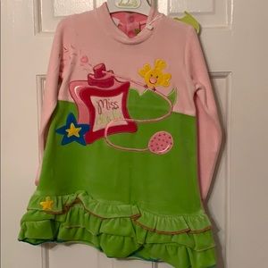 Velour dress and leggings